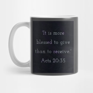 7Sparrows Acts 20:35 more blessed to give Mug